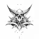 skull shark tattoo design idea