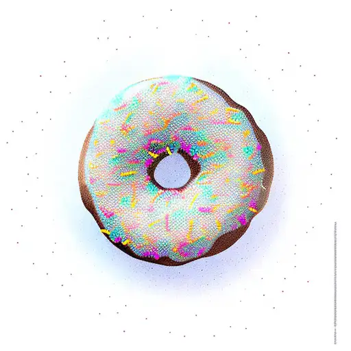 donut shaped ufo tattoo design idea