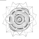 donut shaped ufo tattoo design idea