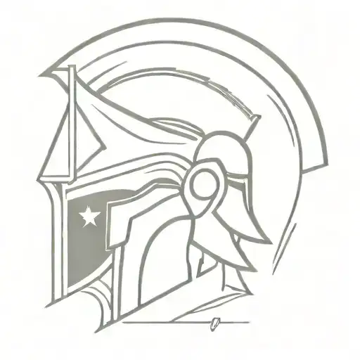 spartan soldier tattoo design idea