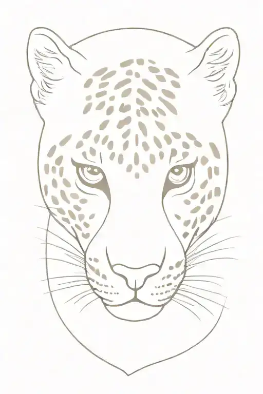 realistic leopard tattoo minimalistic tattoo design idea