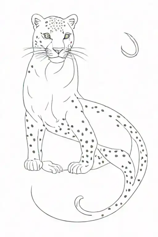 realistic full leopard tattoo minimalistic tattoo design idea