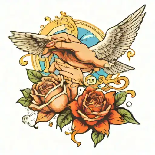 creation of adam painting tattoo design idea