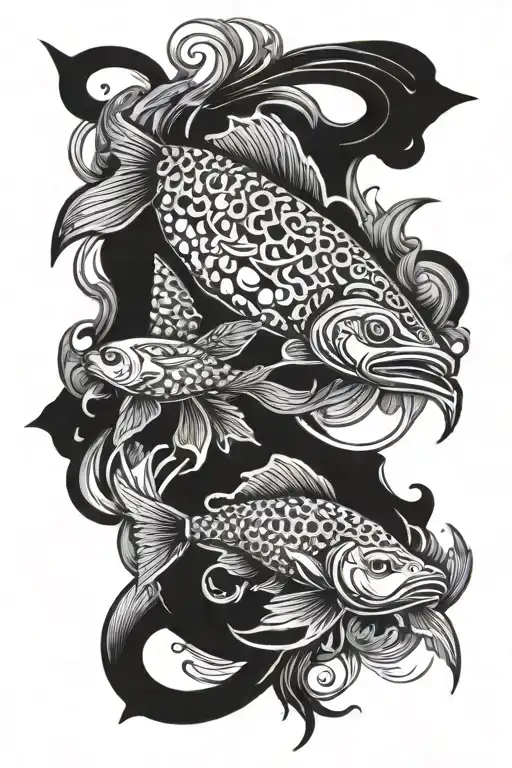 Pisces and Cancer combined tattoo tattoo design idea