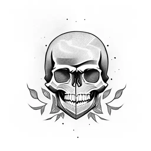Skull tattoo design idea