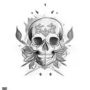 Skull tattoo design idea