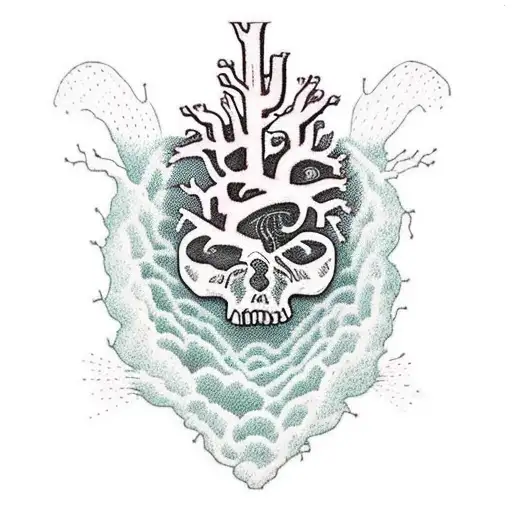 nature doesn't have a heart and a brain, only the human race does, humanity is superior to nature tattoo design idea