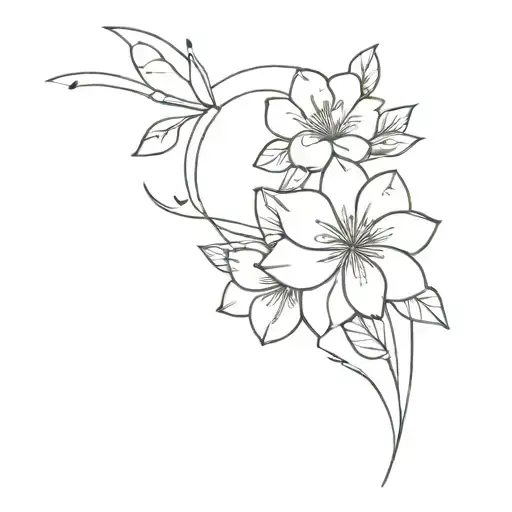 minimalistic line work tattoo, feminine with flowers, and Zach Bryan song lyrics tattoo design idea