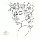 minimalistic line work tattoo, feminine with flowers, and Zach Bryan song lyrics tattoo design idea