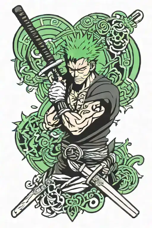 berzerk The Brand of Sacrifice with zoro swords  tattoo design idea