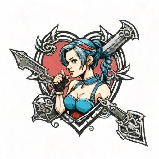 jill Valentine heart tattoo design idea