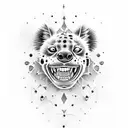 hyena laughing tattoo design idea