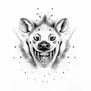 hyena laughing tattoo design idea