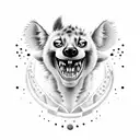 hyena laughing tattoo design idea