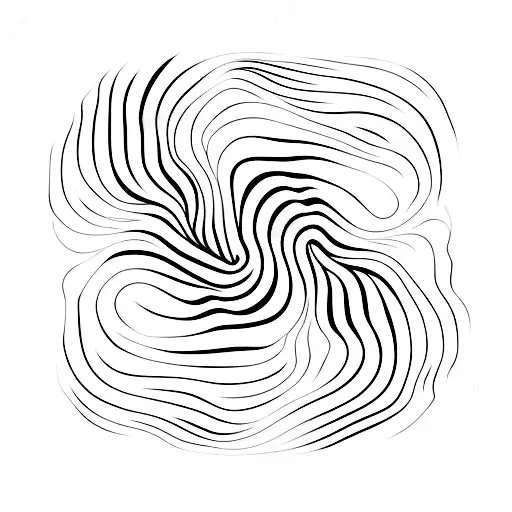 simple Ocean Wave design, small for back of tricep arm tattoo design idea