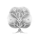 A family tree intertwined with a bookshelf, representing the importance of education and knowledge in the family tattoo design idea