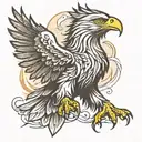 scottish eagle soaring tattoo design idea