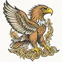 scottish eagle soaring tattoo design idea
