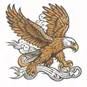 scottish eagle soaring tattoo design idea