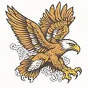 scottish eagle soaring tattoo design idea