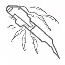 tattoo outline design of a switchblade falling tattoo design idea