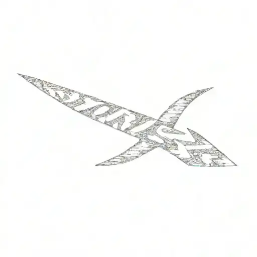 an arrow with the word japanese written on it tattoo design idea