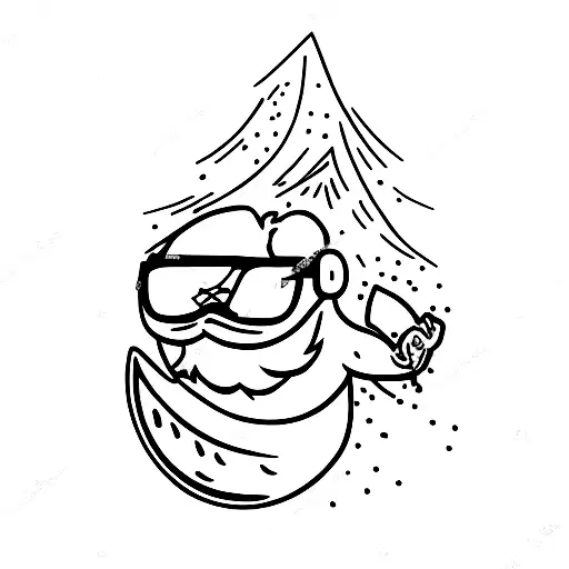 lemon snowboarding tattoo design idea