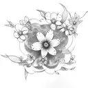 forget me not flower  tattoo design idea