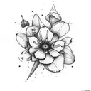 forget me not flower  tattoo design idea
