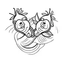 couple tattoo for people who love each other with avocado tattoo design idea