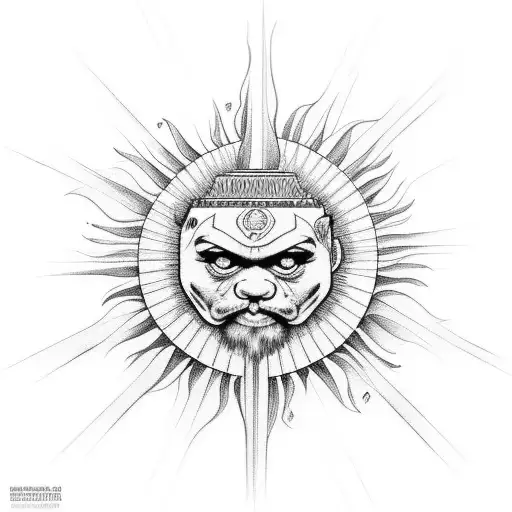 philippines sun tattoo design idea