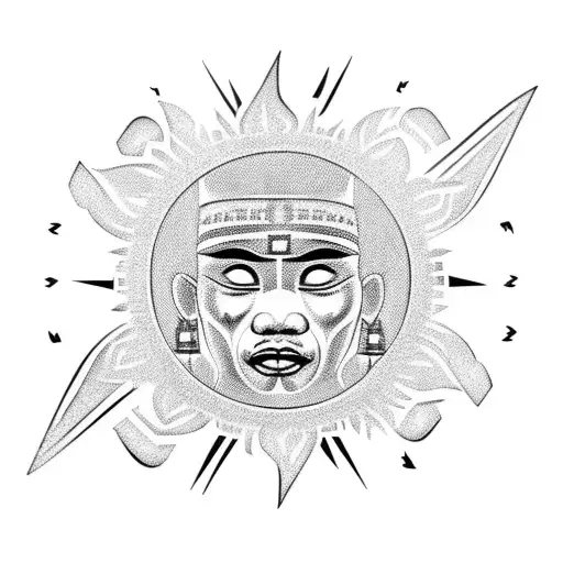 philippines sun tattoo design idea