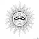 philippines sun tattoo design idea
