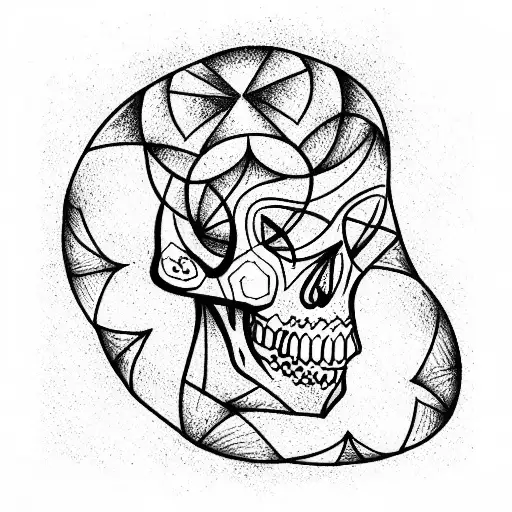 Skull tattoo design idea