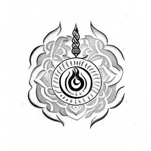 jai shri ram written in hindi tattoo design idea