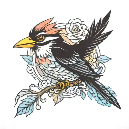birds of a feather Billie eillish tattoo design idea
