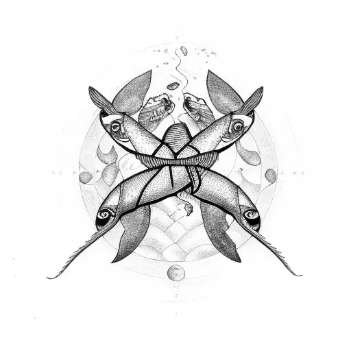 Pisces+Gemini+Scorpio+Leo signs together tattoo design idea