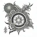 12 laws of the universe tattoo design idea