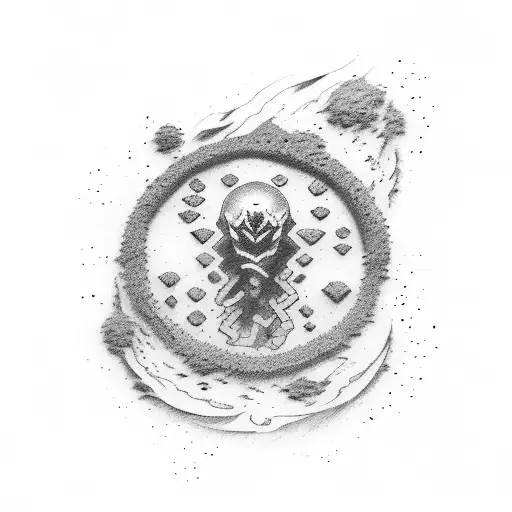 A Jujutsu Kaisen-inspired marketing logo tattoo design idea