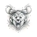 honey bear tattoo design idea
