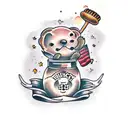 honey bear tattoo design idea