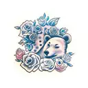 honey bear tattoo design idea