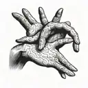 hands reaching tattoo design idea