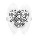 3 hearts with initials D C L in them and a heartbeat line going through the hearts tattoo design idea
