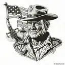 John Wayne marine   tattoo design idea