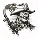 John Wayne marine   tattoo design idea