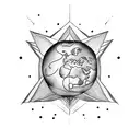 earth element with quote of power  tattoo design idea