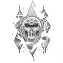 earth element with quote of power  tattoo design idea