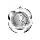 earth element with quote of power  tattoo design idea