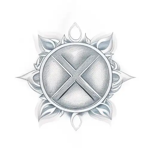 dove with peace symbol in front of it tattoo design idea